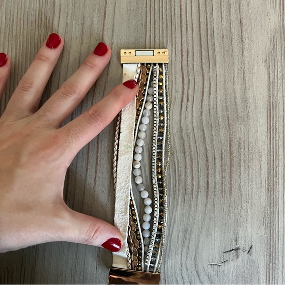 Victoria Emerson Neutral Beaded Wrap Bracelet - Picture 3 of 4